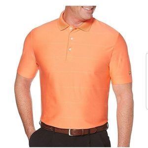 Mens Golf Ottoman Stripe Polo Shirt